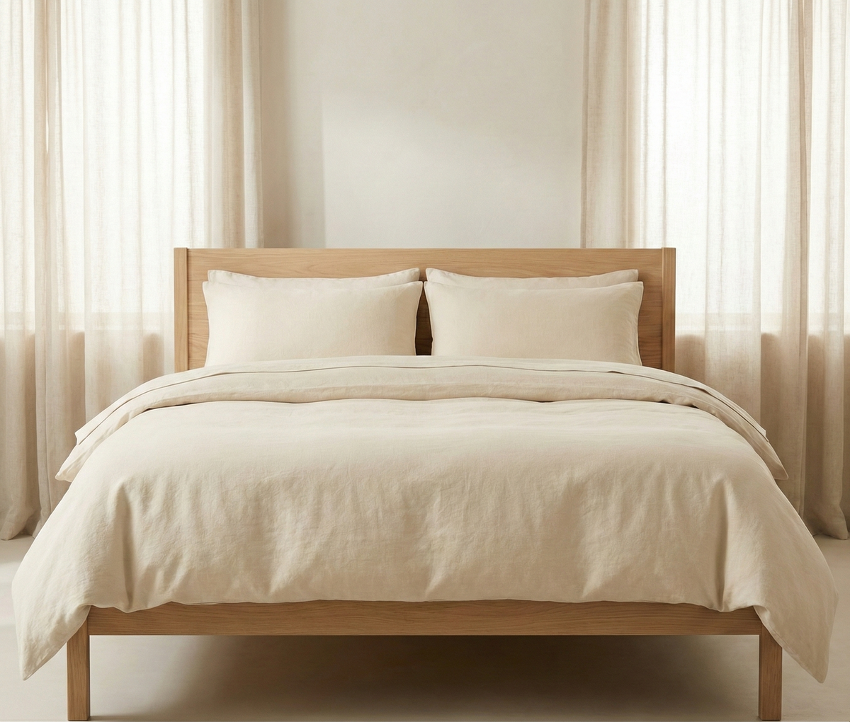 Linen cotton duvet cover set breathable bedding product image 19