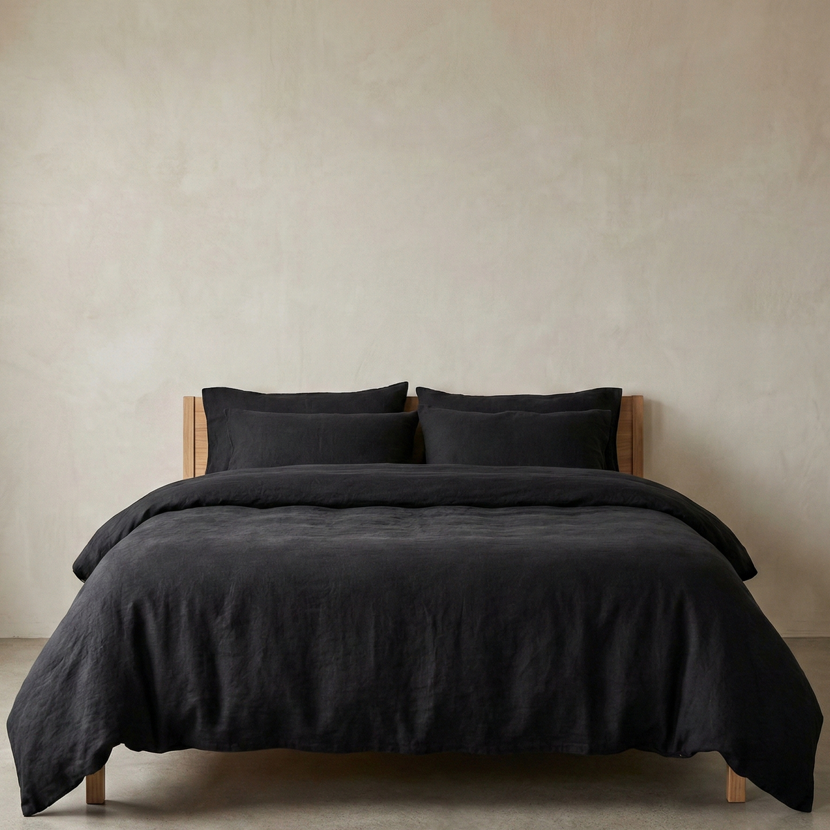 Linen cotton duvet cover set breathable bedding product image 2