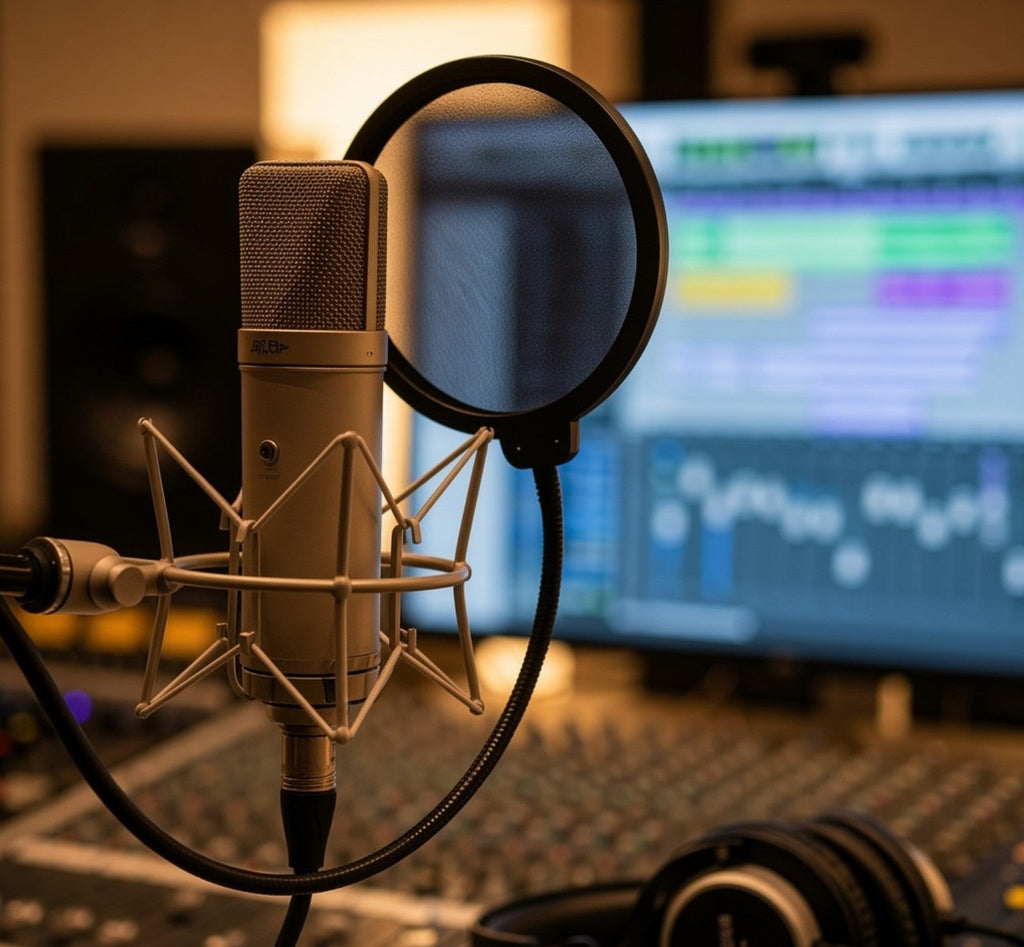 Professional recording microphone in Johannesburg studio
