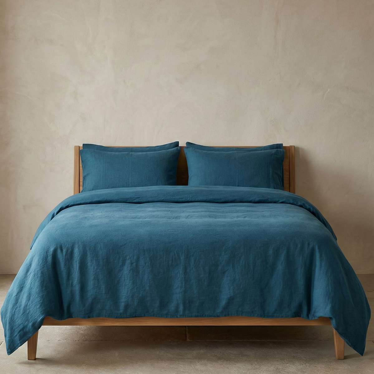 Linen cotton duvet cover set breathable bedding product image 6
