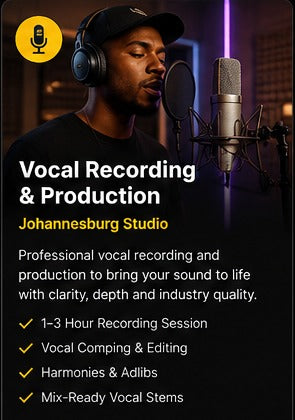 Vocal recording and production service in Johannesburg